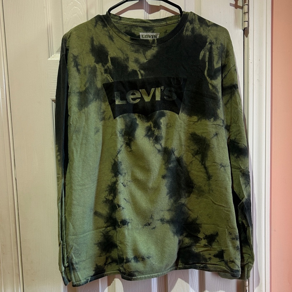 Levi's Olive and Black Tie-Dye Sweatshirt